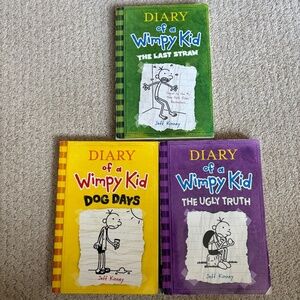 Diary of a Wimpy Kid series books 3, 4, 5 paperback